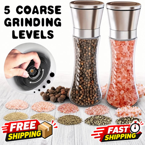 2pcs pepper and salt grinder - and,