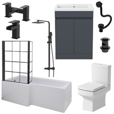 Complete Bathroom Suite Black
