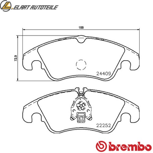 Brake pad set disc - brake,