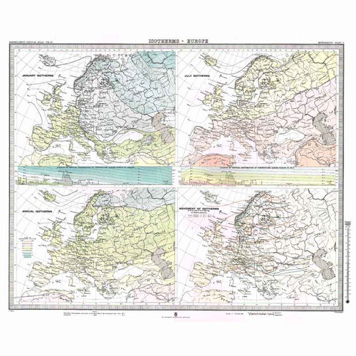 Europe isotherms winter - isotherms, in