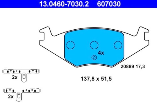 Disc brake pad set - pad,