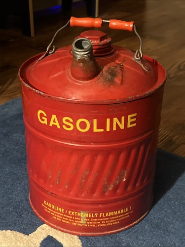 Vintage red galvanized - galvanized, metal