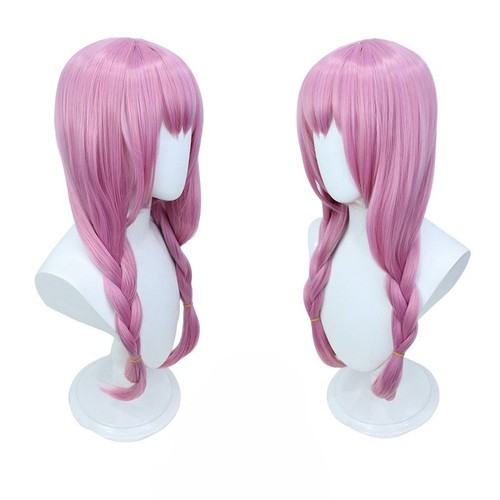 Women wig purple pink braid - pink,