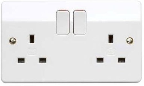Switch socket 13a dp - 2g,