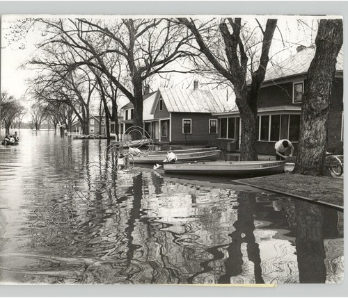 Small boats parked - boats, homes