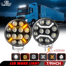 7"/9" Round Led Light White &