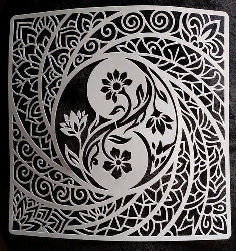 Large tai chi mandala flower - chi,