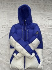 Men's/Unisex Puffer Jacket - Blue & White, Size M, Excellent Condition.