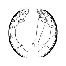 DELPHI LS1625 Brake Shoe Set Rear Braking Fits Audi 100 1.6 1.9 2.1 2.0 D 2.0