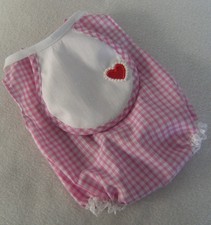 PALE PINK CHECK ROMPER & BIB