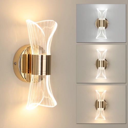 Led wall light gold - led,