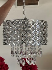 Thomas Franks Crystal Drum Chandelier Lampshade Diameter 34cm £85 when New