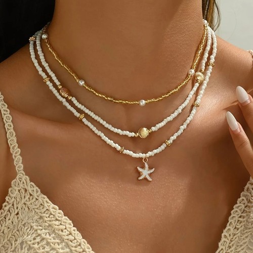 Bohemian beaded choker - beaded,