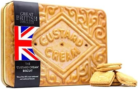 Giant custard cream biscuits - cream,