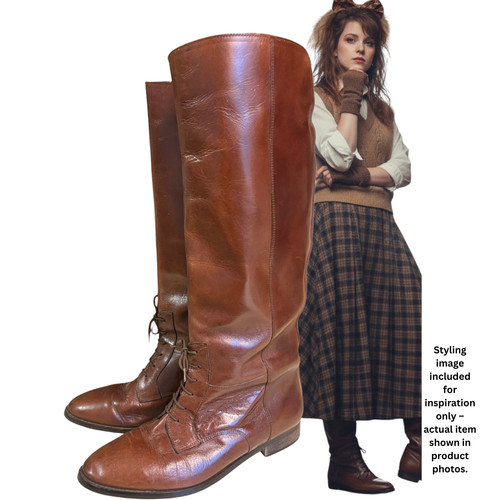 Vtg 80s tall brown - 80s,
