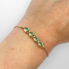 Gold Bracelet Emerald Diamond