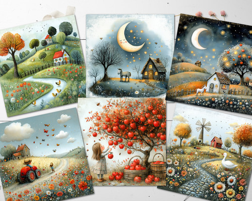 Primitive farm life card - 6,