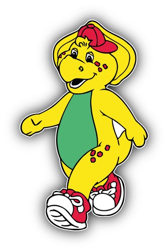 Barney cartoon sticker - cartoon, bj