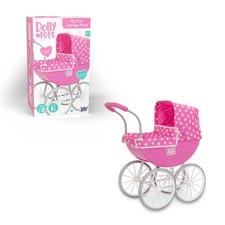 Dolly Tots My First Carriage Dolls Pram Pink Spot Design - Damaged Box