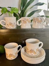 BILTONS Made In England Vintage 1960s 70s Coffee Set 5x Cups and Saucers VGC