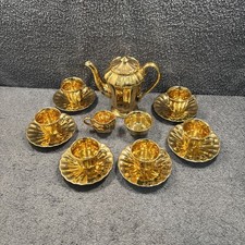 Wade Gold Lustre Coffee Set - 6 Cup, 6 Saucer, Sugar Bowl, Jug + Tea /Coffee Pot