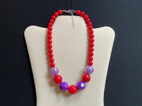 Chunky red and purple - red,