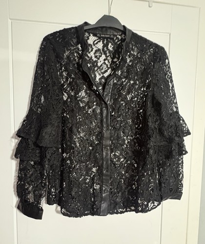 Zara basic black lace - lace, shirt