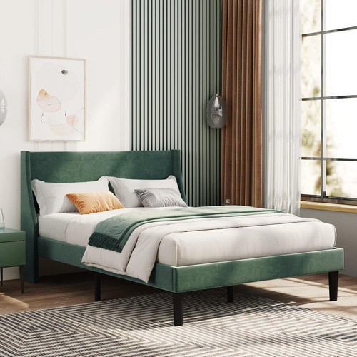 Velvet bed frame double - velvet, 4ft6