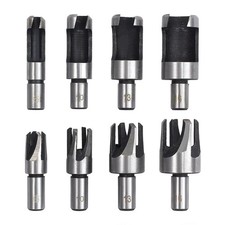 8pc Wood Plug Hole Cutter Set