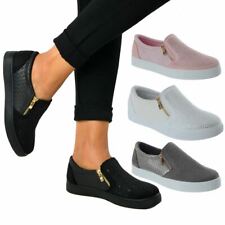 Ladies Womens Diamante Slip On