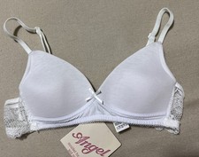 M&S ANGEL Girls NonWired Cotton Rich First Bra in WHITE Size 30AA