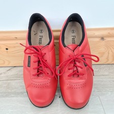 Free-Step Red Leather Comfort