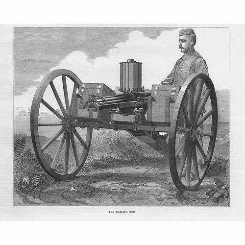The gatling gun antique - gun,