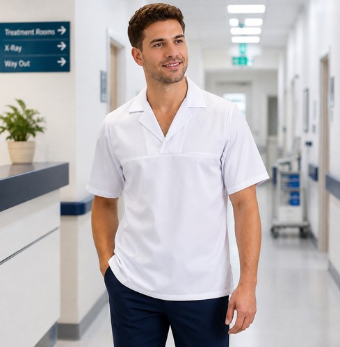 Mens medical scrub top - medical,