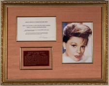 JUDY GARLAND - DOCUMENT SIGNED