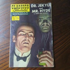 vintage comic; CLASSICS ILLUSTRATED; dr Jekyll & Mr. Hyde #13, april 1944