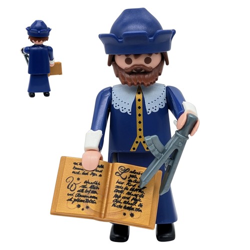 Playmobil figure scribe blue