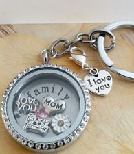  Floating Memory Locket Custom Charms Family love Gift Keyring/Keychain/Necklace