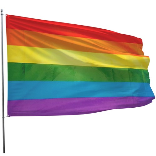 Large rainbow pride flag 5x3ft - large,