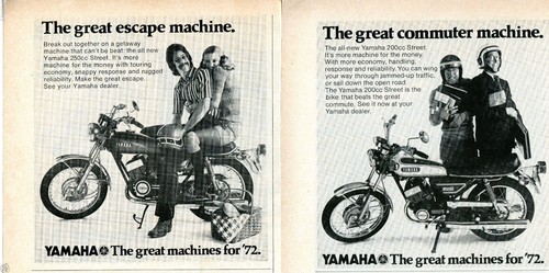 1972 small print yamaha - print, of