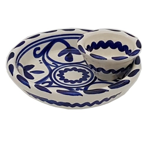 Olive dish with integral bowl - olive,