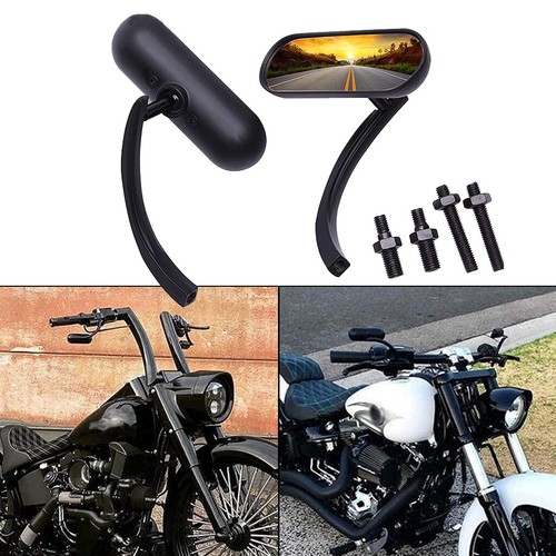 Black motorcycle mirrors - motorcycle,
