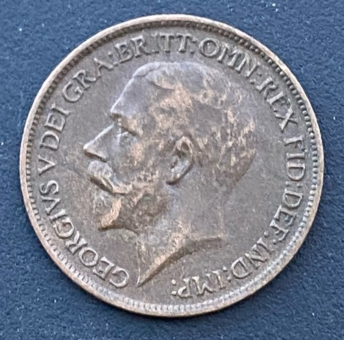1917 half penny george - half, v