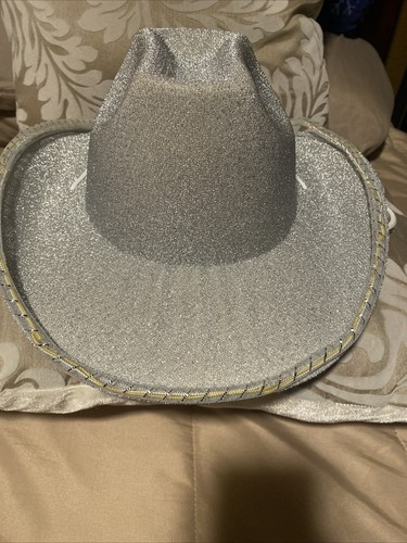 Silver light western hat - light, up