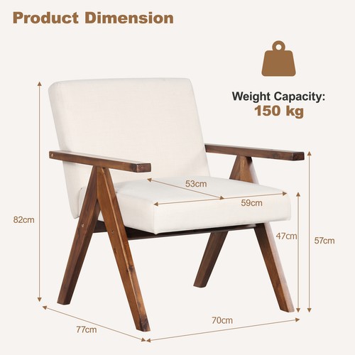Modern accent chair linen - chair,