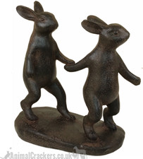 Cute Rabbits Holding Hands