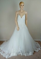 STUNNING WHITE FULL SKIRT MORI LEE MADELINE GARDNER PRINCESS WEDDING DRESS 14