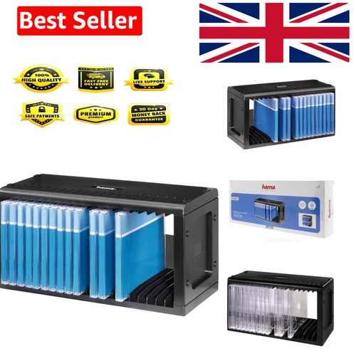 Compact black plastic rack - black, cd