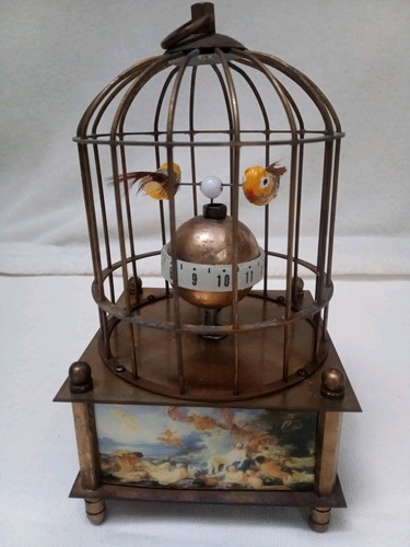 Antique brass birdcage - brass,