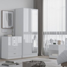 Modern 3 Piece White Bedroom